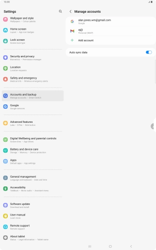 Press the Home key to return to the home screen.