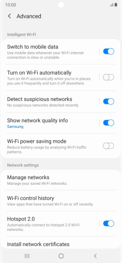 Press the indicator next to 