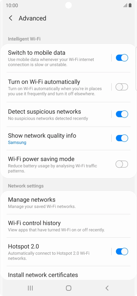 Press the indicator next to 