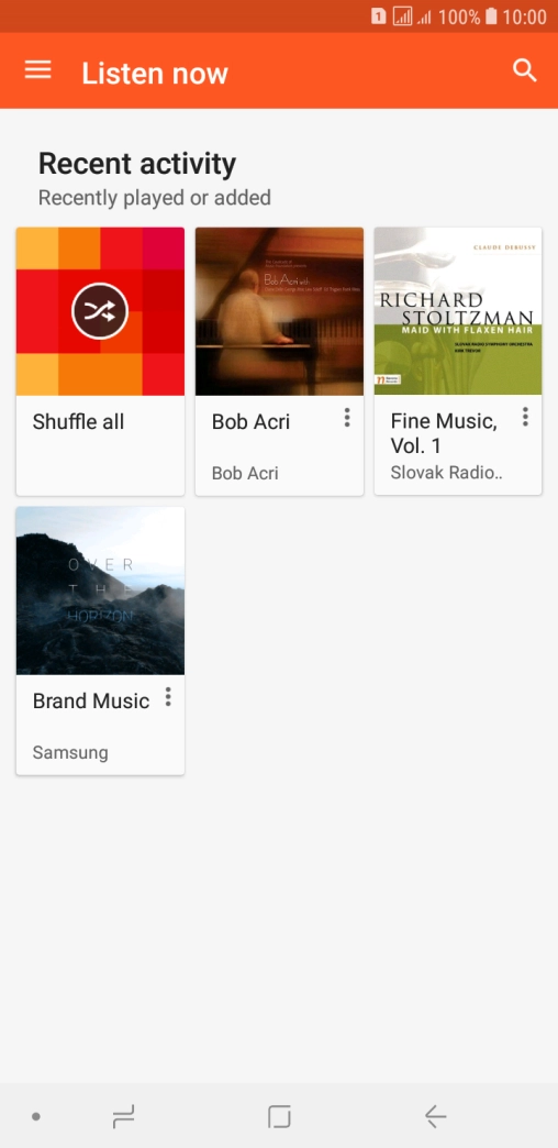 Slide your finger right starting from the left side of the screen.