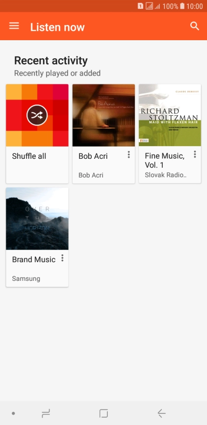 Slide your finger right starting from the left side of the screen.