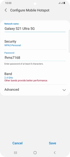Press the field below 