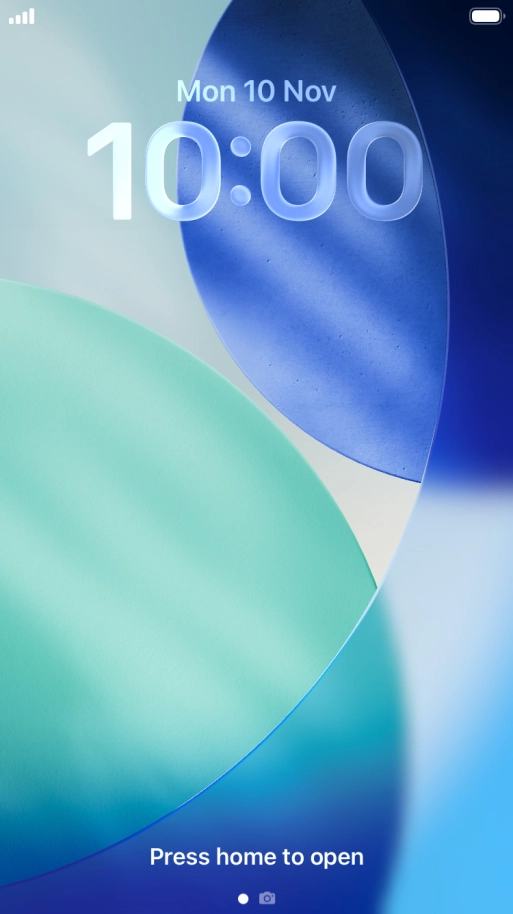 Press and hold anywhere on the lock screen.