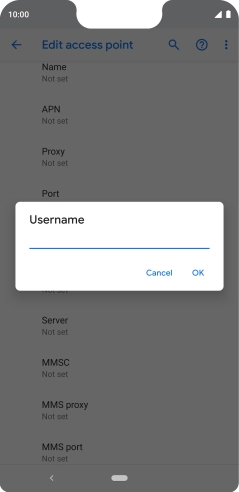 Key in eesecure and press OK.