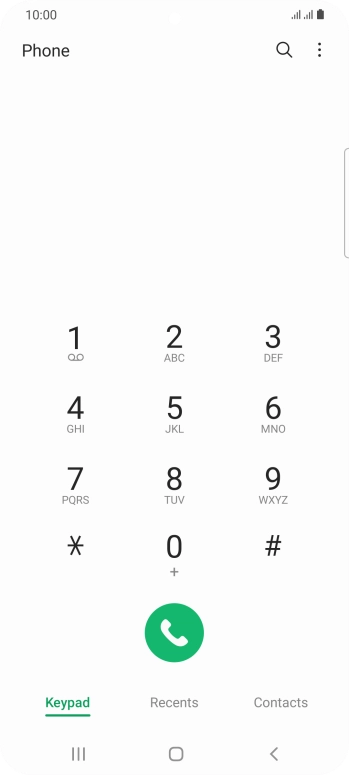 Press the menu icon.