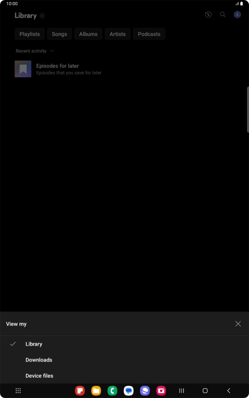 Press the required category and go to the required audio file.