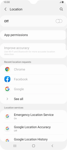 Press the indicator to turn the function on or off.