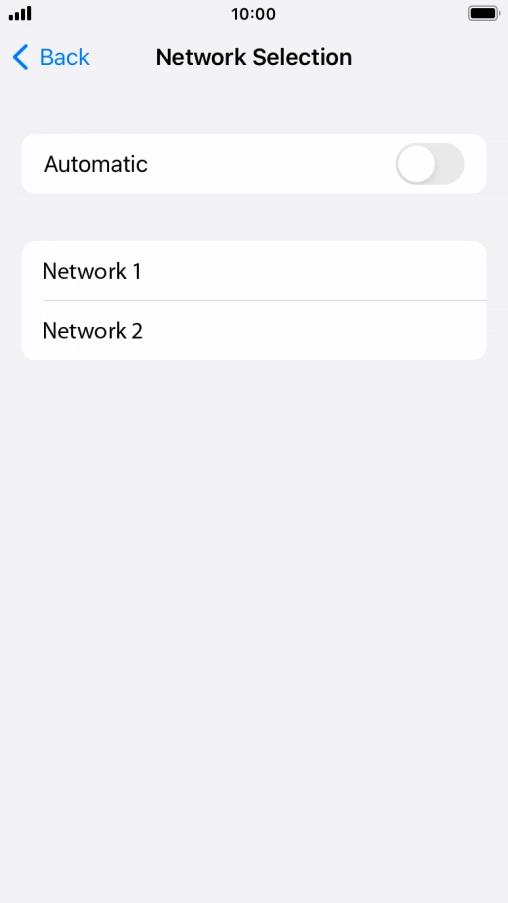 If you turn off the function, press the required network.