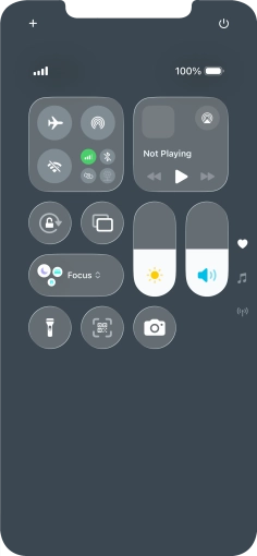 Press the flight mode icon to turn the function on or off.