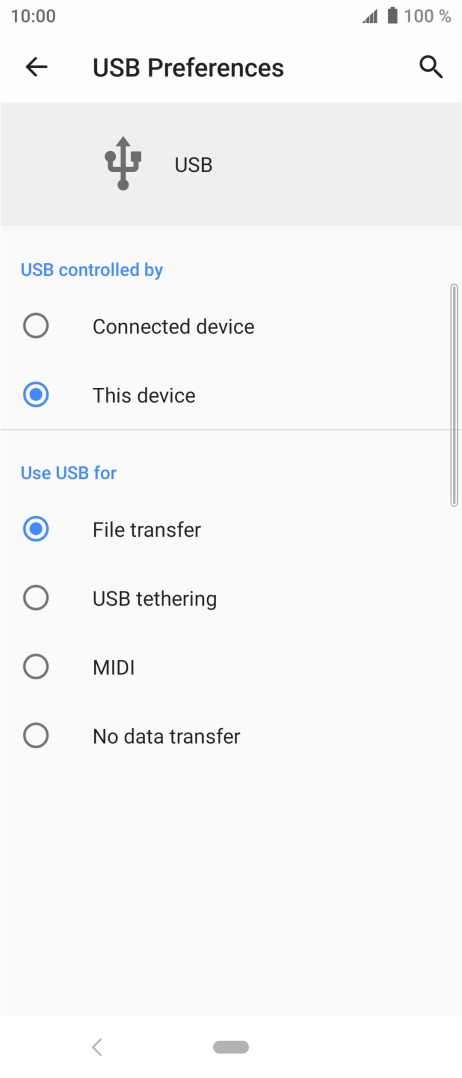Press File transfer.