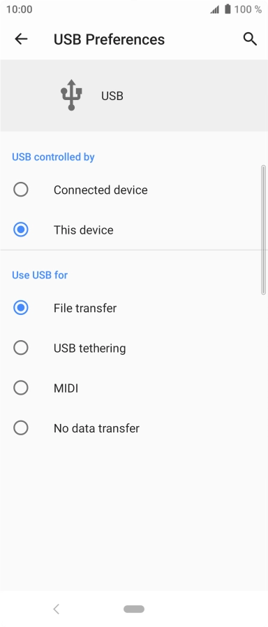 Press File transfer.