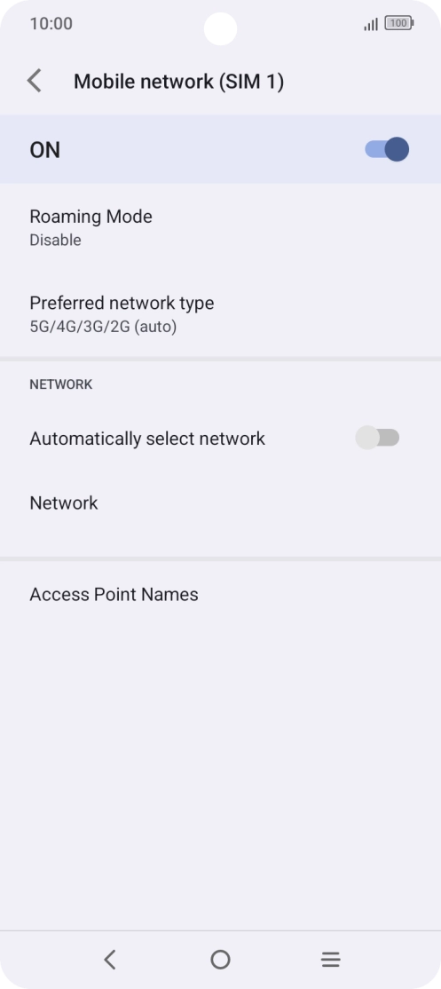 Press the indicator next to 