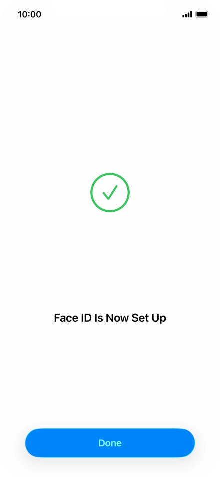 Press Done. If you haven't previously selected a phone lock code, key in a code of your own choice twice.