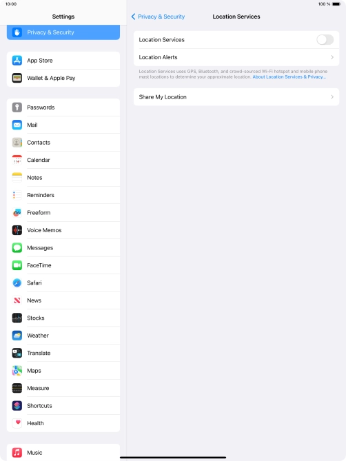Press the indicator next to 