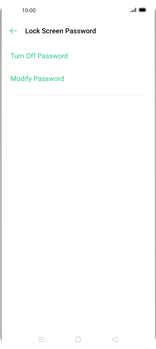 Press Turn Off Password.