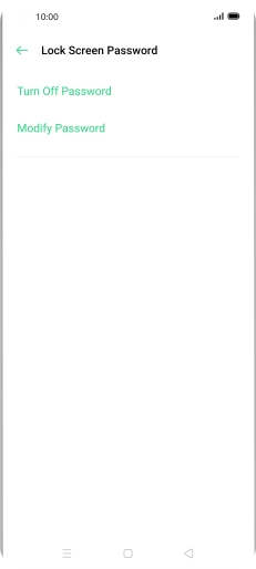 Press Turn Off Password.