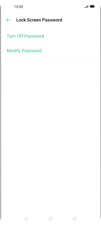 Press Turn Off Password.