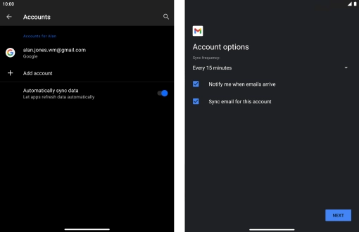 Press the drop down list below 