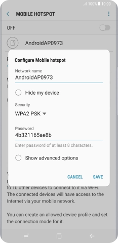 Press the field below 