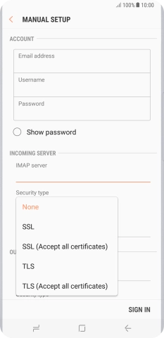 Press None to turn off the function.