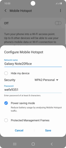 Press the field below 