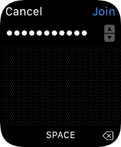 Key in the password for the Wi-Fi network and press Join.