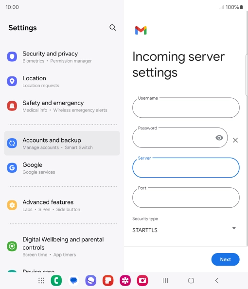 Press the field below 