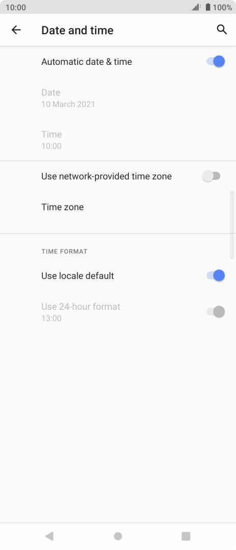 Press the indicator next to 