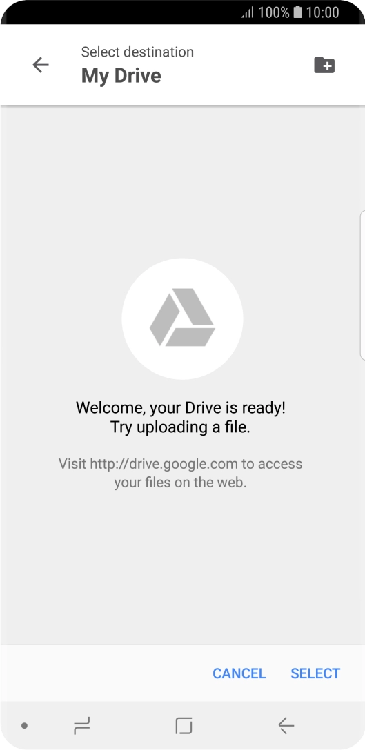 To create a new folder, press the new folder icon and follow the instructions on the screen to create a new folder.
