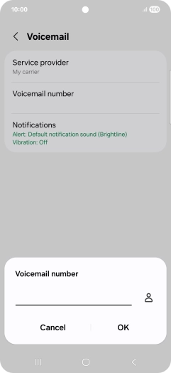 Key in +447953222222 and press OK.