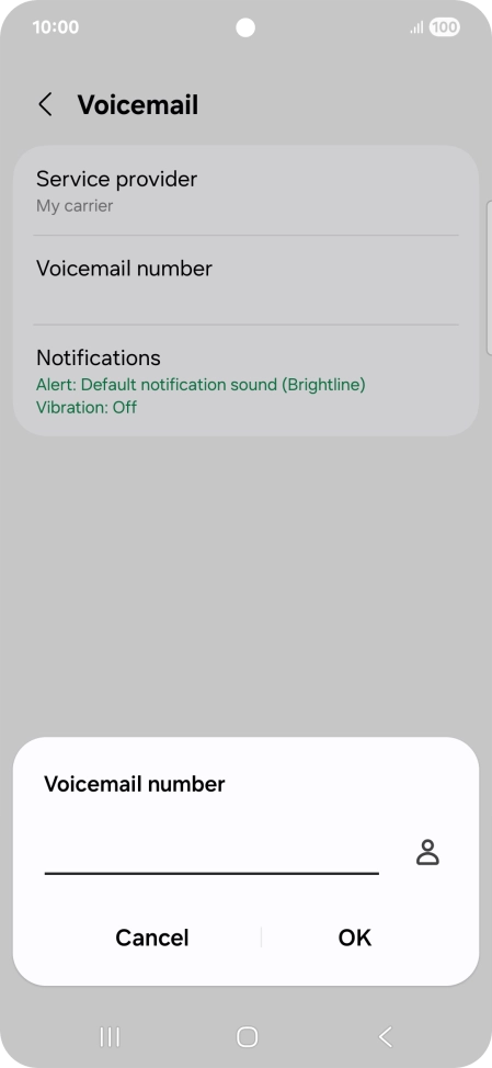Key in +447953222222 and press OK.