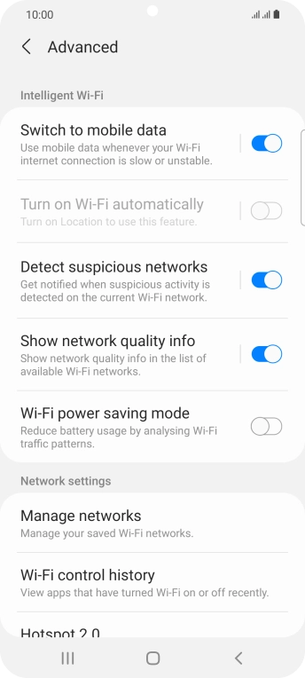Press the indicator next to 