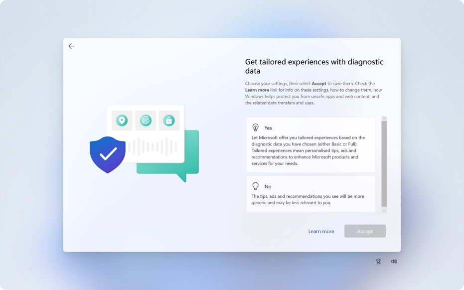 Click the required setting.