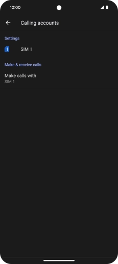 Press the name of the SIM.