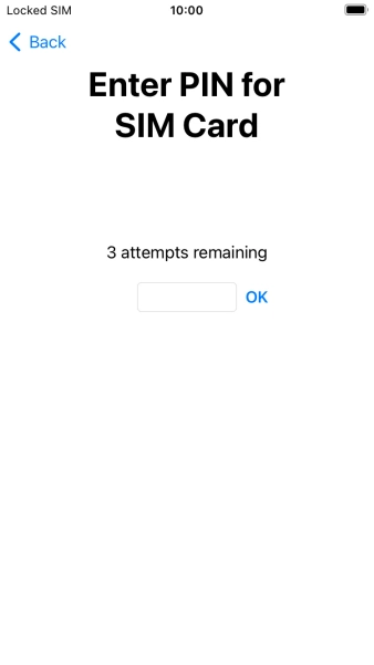 If your SIM is locked, key in your PIN and press OK. The default PIN is 1111.
