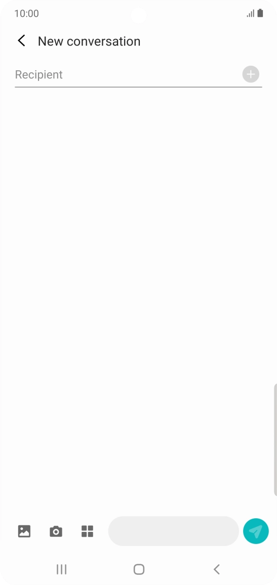 Press the search field and key in the first letters of the recipient's name.