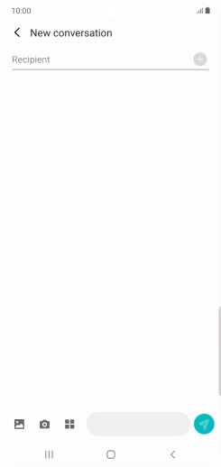 Press the search field and key in the first letters of the recipient's name.