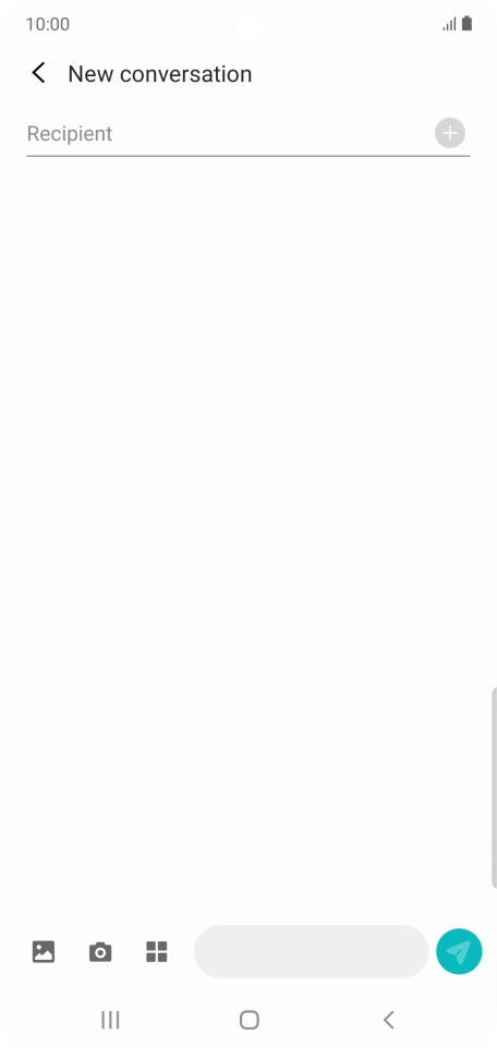 Press the search field and key in the first letters of the recipient's name.