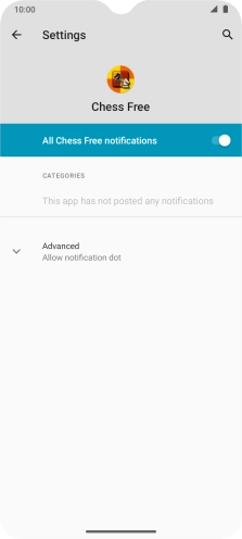 Press the indicator next to 