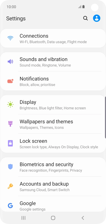 Press Accounts and backup.