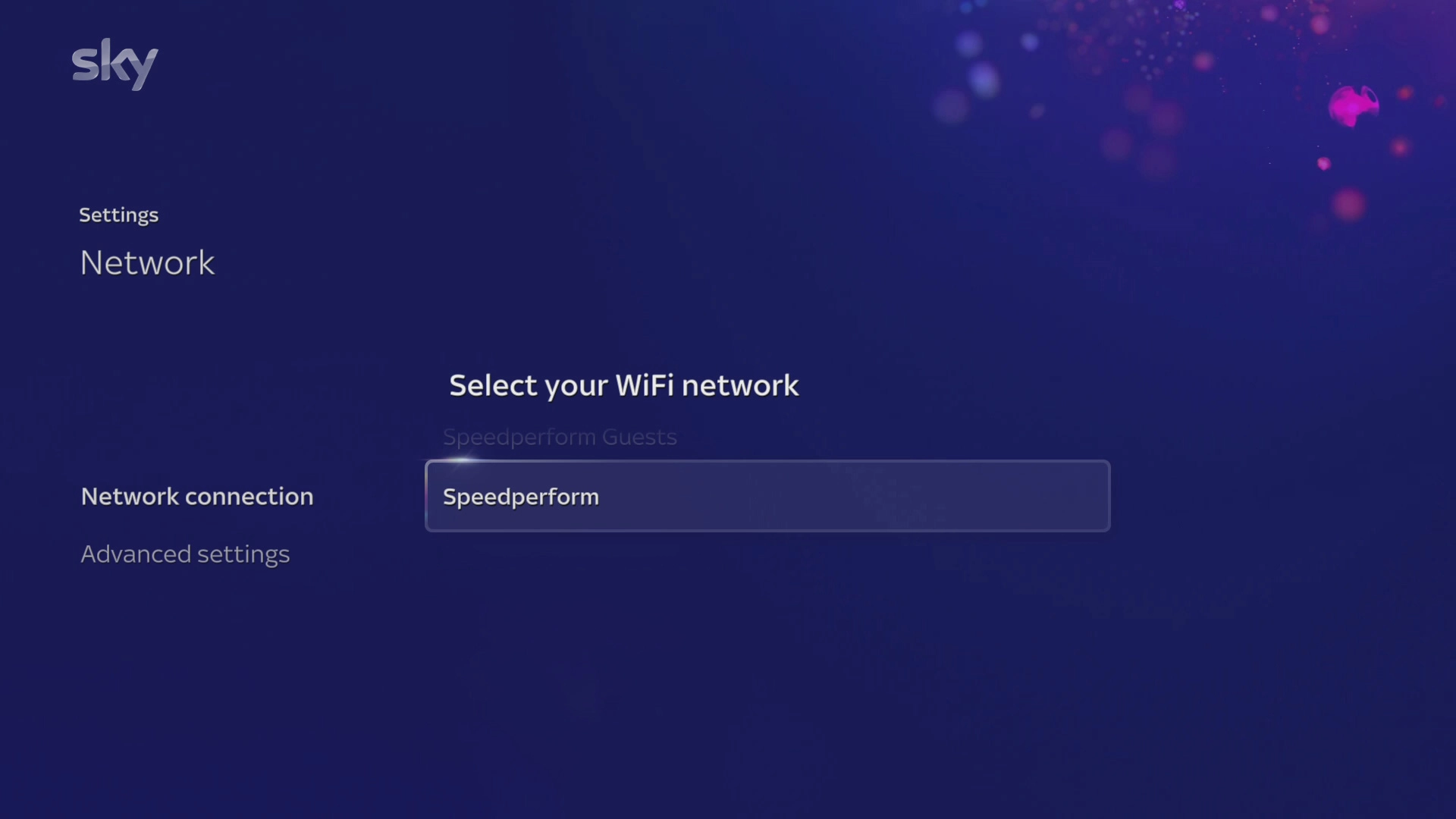 Select the required Wi-Fi network.