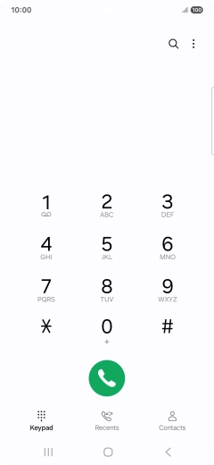 Press the menu icon.