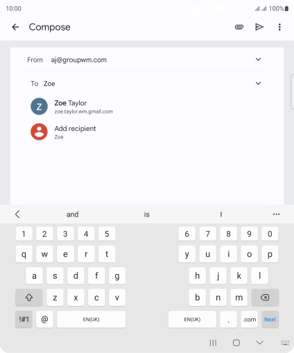 Press the required contact.