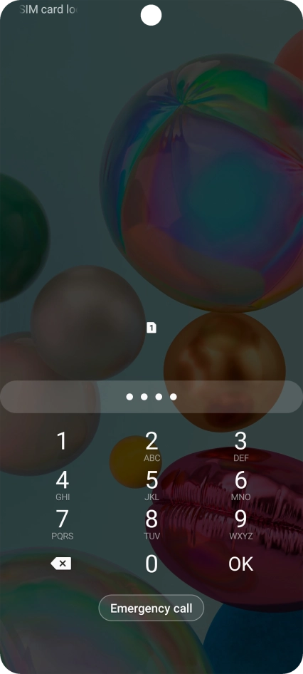 If you're asked to key in your PIN, do so and press OK. The default PIN is 1111.