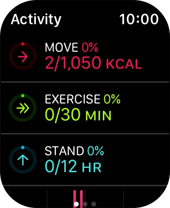 Keep sliding upwards to see the number of steps, distance and number of floors you've covered.