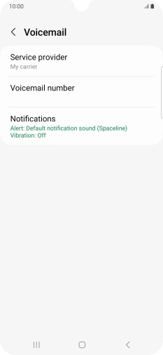 Press Voicemail number.