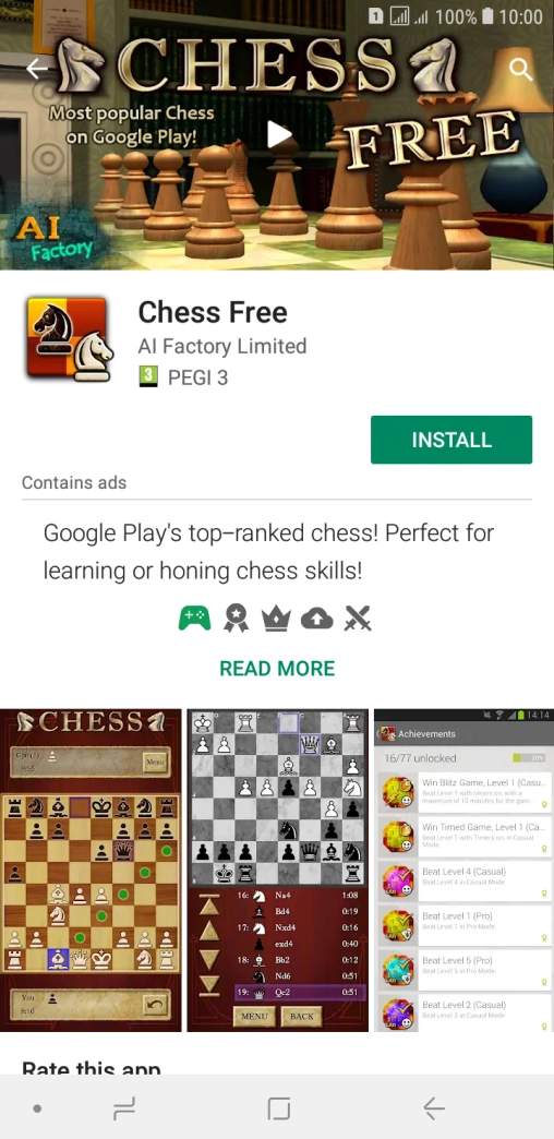 Press INSTALL and follow the instructions on the screen to install the app.
