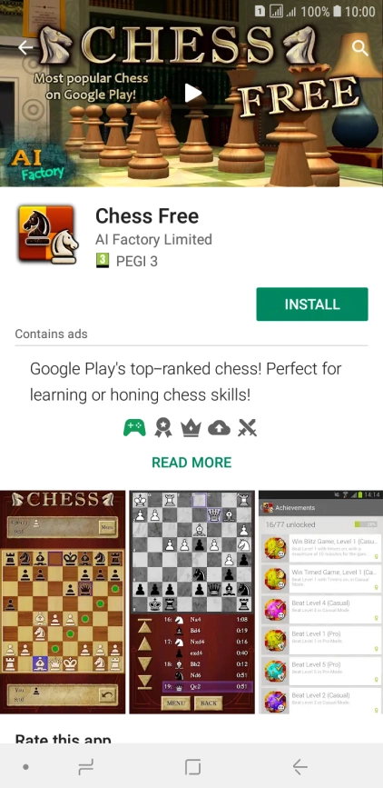 Press INSTALL and follow the instructions on the screen to install the app.