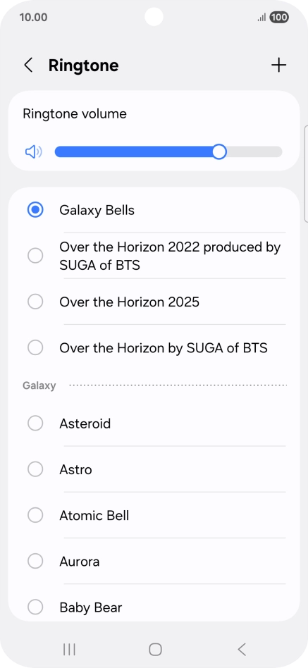 Press the required ring tones to hear them.