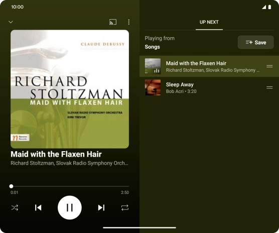 Press arrow right to go to the next audio file.